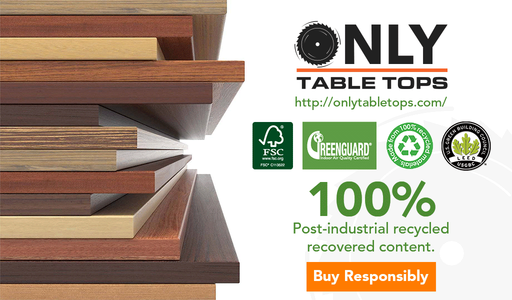 Green Building LEED Only Table Tops Certified Green Manufacturer USA