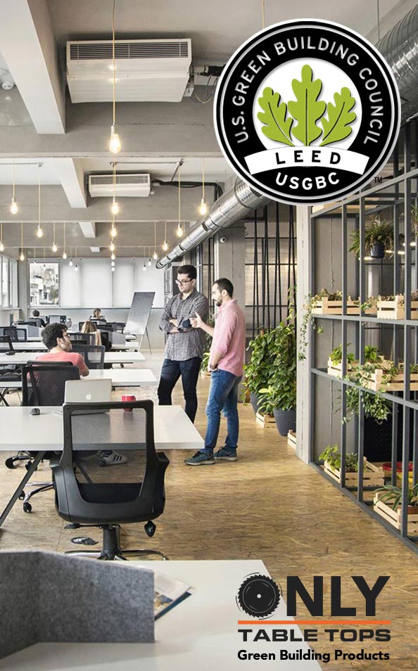 USGBC LEED Green Building Only Table Tops Certified Green Manufacturer USA