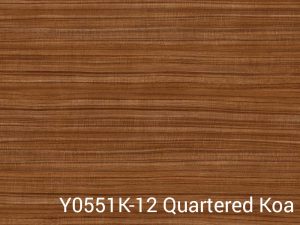 Y0551K 12 Quartered Koa Wilsonart Laminate Color Only Table Tops